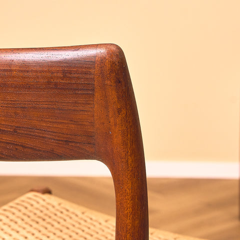 Danish dining chairs 'model 77' in teak by Niels Otto Møller for J.L. Møllers Møbelfabrik