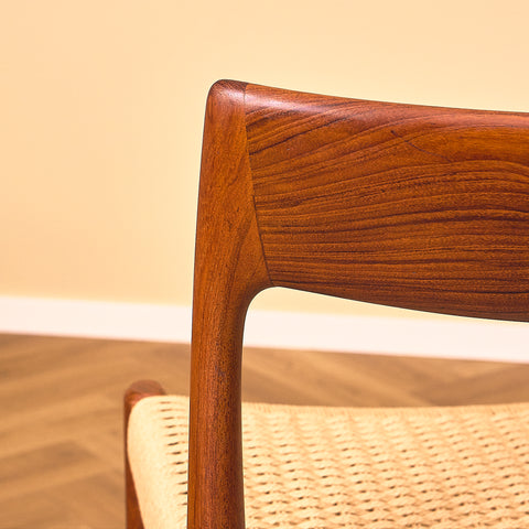 Danish dining chairs 'model 77' in teak by Niels Otto Møller for J.L. Møllers Møbelfabrik