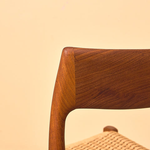Danish dining chairs 'model 77' in teak by Niels Otto Møller for J.L. Møllers Møbelfabrik
