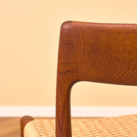 Danish dining chairs 'model 77' in teak by Niels Otto Møller for J.L. Møllers Møbelfabrik
