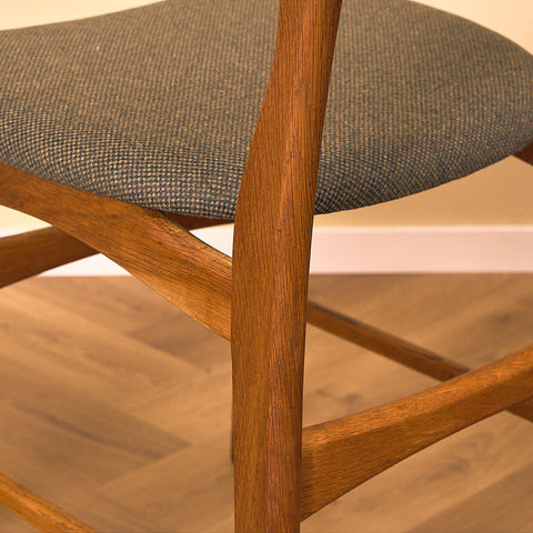 Danish dining chairs in teak and oak by Ib Kofod-Larsen