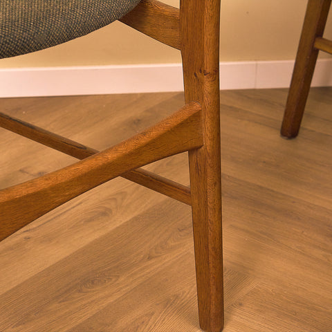 Danish dining chairs in teak and oak by Ib Kofod-Larsen