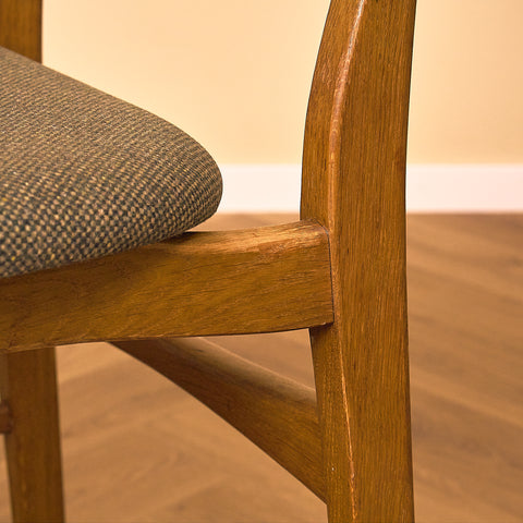 Danish dining chairs in teak and oak by Ib Kofod-Larsen