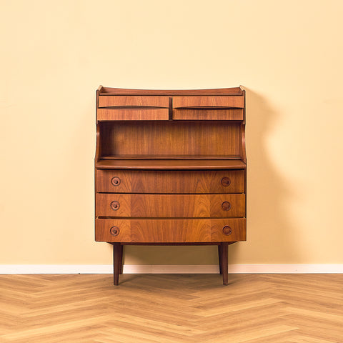 G. Falsig Teak Secretary Writing Desk