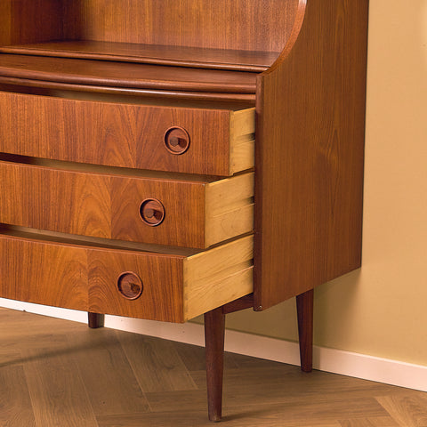 G. Falsig Teak Secretary Writing Desk