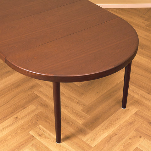 Danish round dining table in mahogany by Bramin