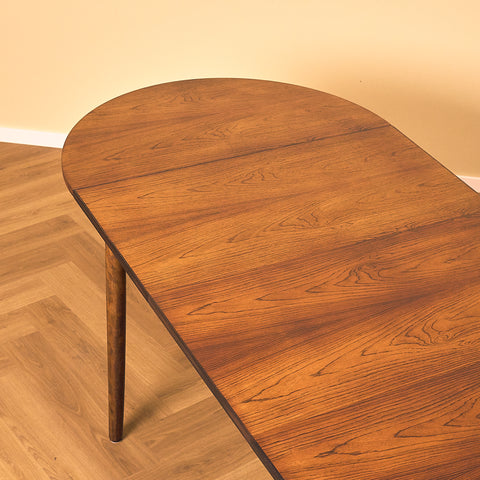 Danish dining table in Santos rosewood 'Arne Vodder style'