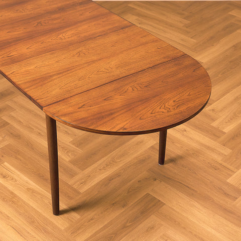 Danish dining table in Santos rosewood 'Arne Vodder style'