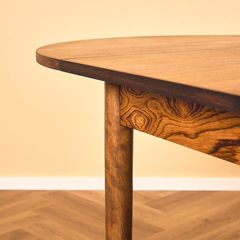 Danish dining table in Santos rosewood 'Arne Vodder style'