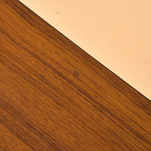 Swedish side table in teak and oak