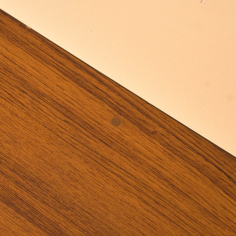 Swedish side table in teak and oak