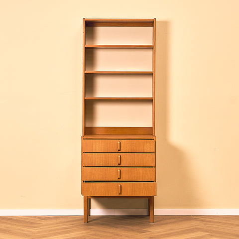 Swedish bookshelf in teak by B. Fridhagen for Bodafors