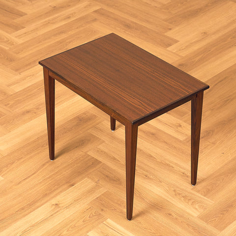 Danish side table in dark wood