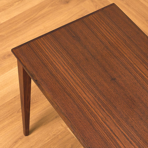 Danish side table in dark wood