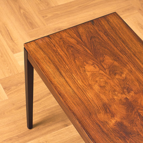 Danish side table in Santos rosewood
