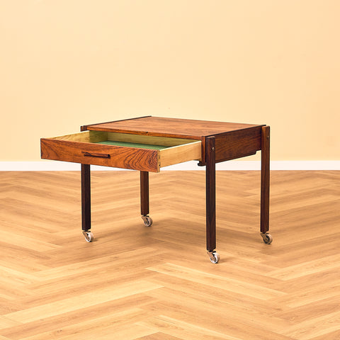 Danish side table in Santos rosewood