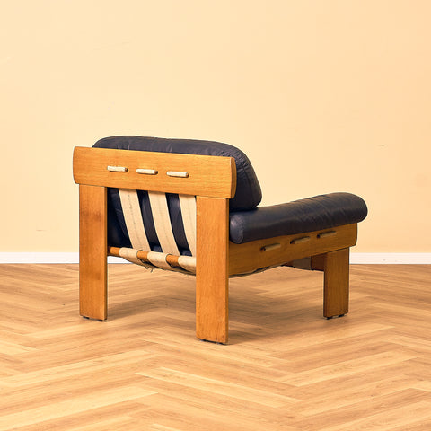 Finnish armchair in solid oak, model 'Africa' by Esko Pajamies for Asko Oy