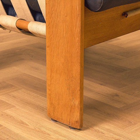 Finnish armchair in solid oak, model 'Africa' by Esko Pajamies for Asko Oy