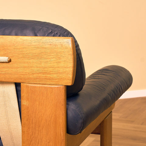 Finnish armchair in solid oak, model 'Africa' by Esko Pajamies for Asko Oy