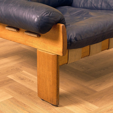 Finnish armchair in solid oak, model 'Africa' by Esko Pajamies for Asko Oy