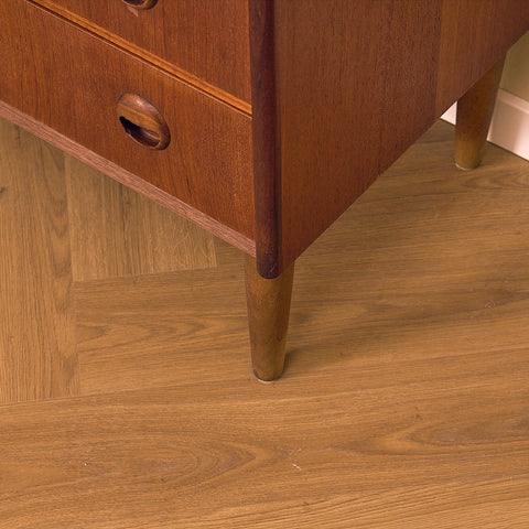 Teak Chest of Drawers with Round Pulls