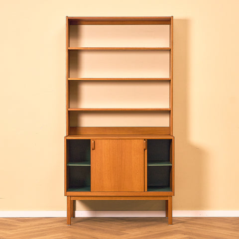 Swedish bookshelf in teak by B. Fridhagen for Bodafors