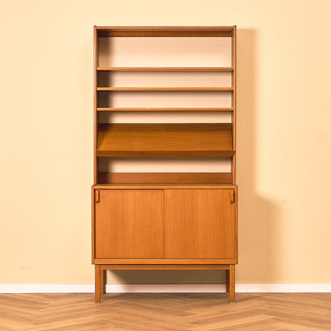 Swedish bookshelf in teak by B. Fridhagen for Bodafors