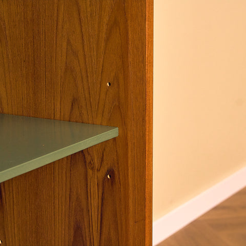 Swedish bookshelf in teak by B. Fridhagen for Bodafors