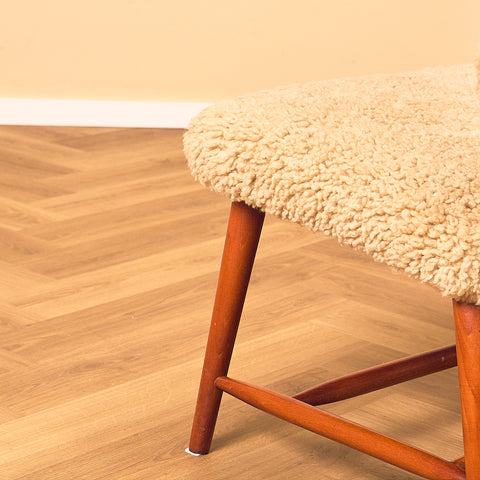 Swedish armchair in beech, model ”TeVe” by Alf Svensson for Studio Ljungs Industrier