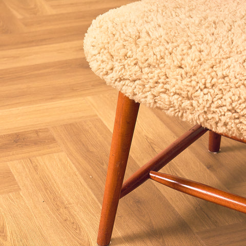 Swedish armchair in beech, model ”TeVe” by Alf Svensson for Studio Ljungs Industrier