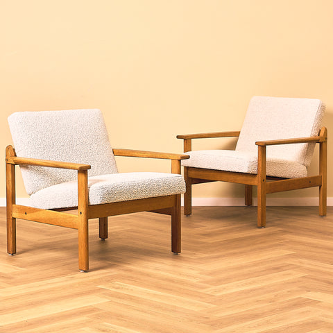 Swedish armchairs in oak by Yngve Ekström for Swedese