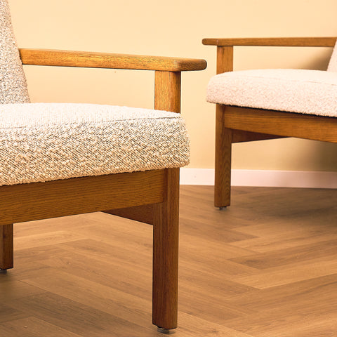 Swedish armchairs in oak by Yngve Ekström for Swedese
