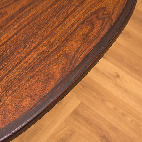 Danish oval dining table in Santos rosewood by Niels Møller for Gudme Møbelfabrik