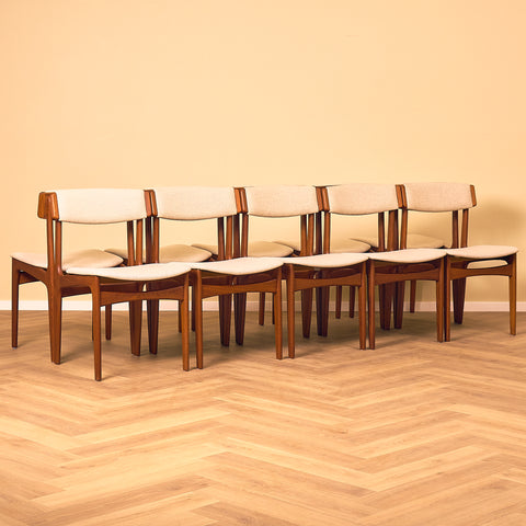 Danish set of 10 dining chairs by Thorso Mobelfabrik