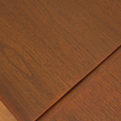 Danish dining table in teak and walnut