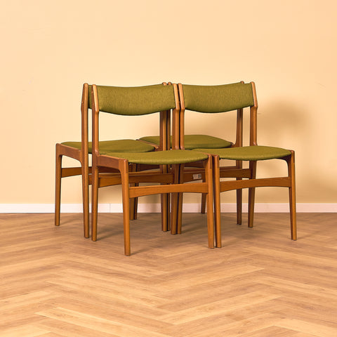 Danish set of 4 dining chairs by Erik Buch for Nova Stolefabrik