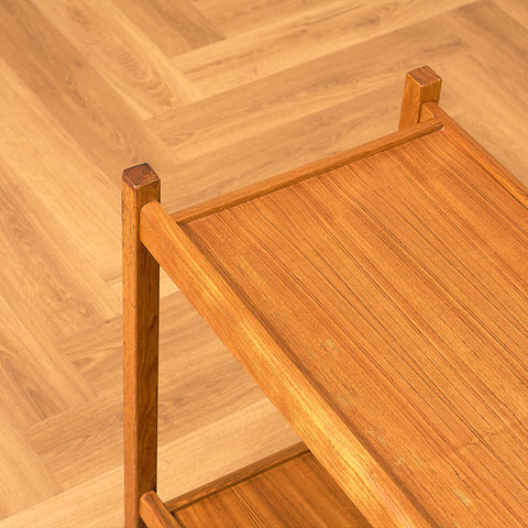 Swedish serving trolley / side table in teak