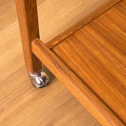 Swedish serving trolley / side table in teak