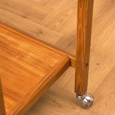 Swedish serving trolley / side table in teak