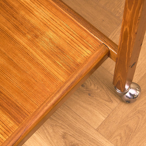 Swedish serving trolley / side table in teak