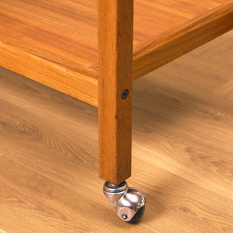 Swedish serving trolley / side table in teak