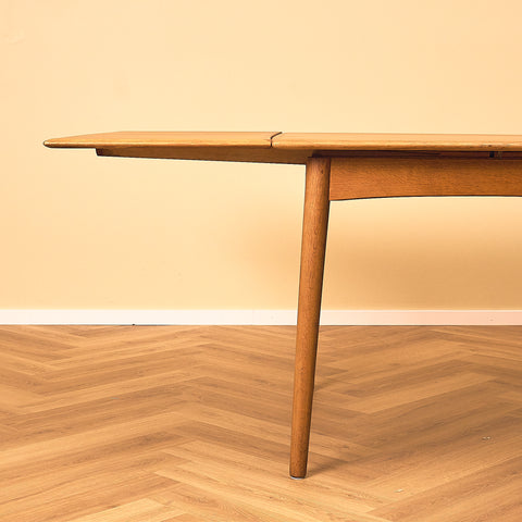 Square Oak Dining Table with Draw Leaves