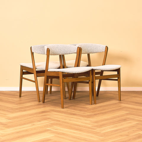 Danish dining chairs in beech by Saxkjøbing Savvaerk & Stolefabrik