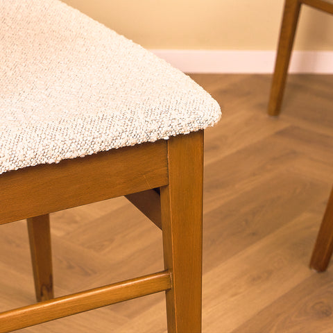 Danish dining chairs in beech by Saxkjøbing Savvaerk & Stolefabrik