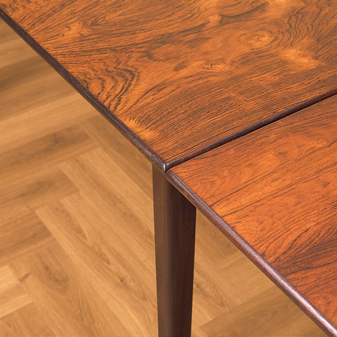 Swedish Santos Rosewood Dining Table with Draw Leaves