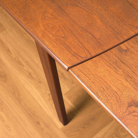 Dark Teak and Walnut Dining Table