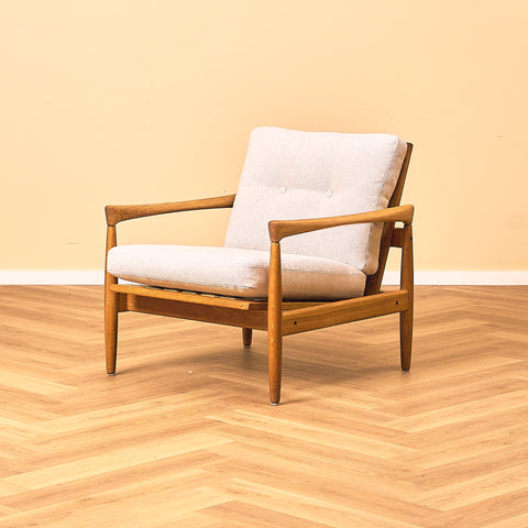 Swedish armchairs "Kolding" in solid oak by Erik Wörtz for IKEA