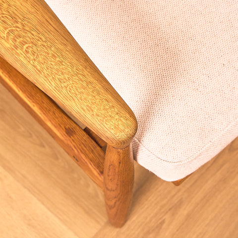 Swedish armchairs "Kolding" in solid oak by Erik Wörtz for IKEA