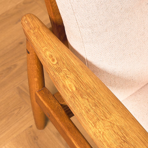 Swedish armchairs "Kolding" in solid oak by Erik Wörtz for IKEA
