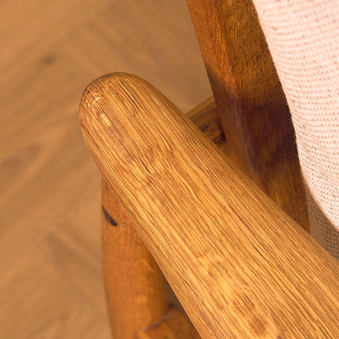 Swedish armchairs "Kolding" in solid oak by Erik Wörtz for IKEA